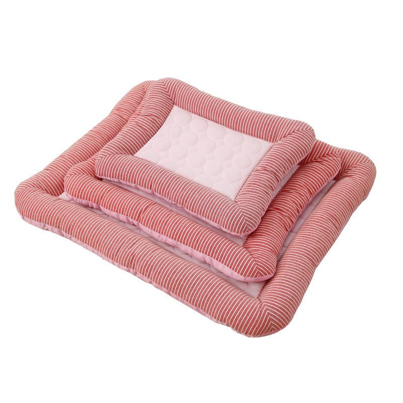 Pet Cooling Pad Bed For Dogs Cats Puppy Kitten Cool Mat Pet Blanket Ice Silk Material Soft For Summer Sleeping Blue Breathable - Image 5