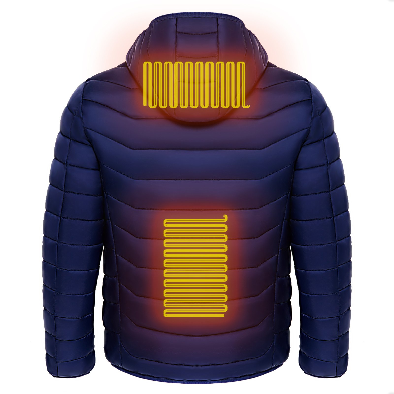 Men Heated Puffer Jacket Electric Heating Coat Insulated Hood Windbreaker 9Heat Zones - Image 6