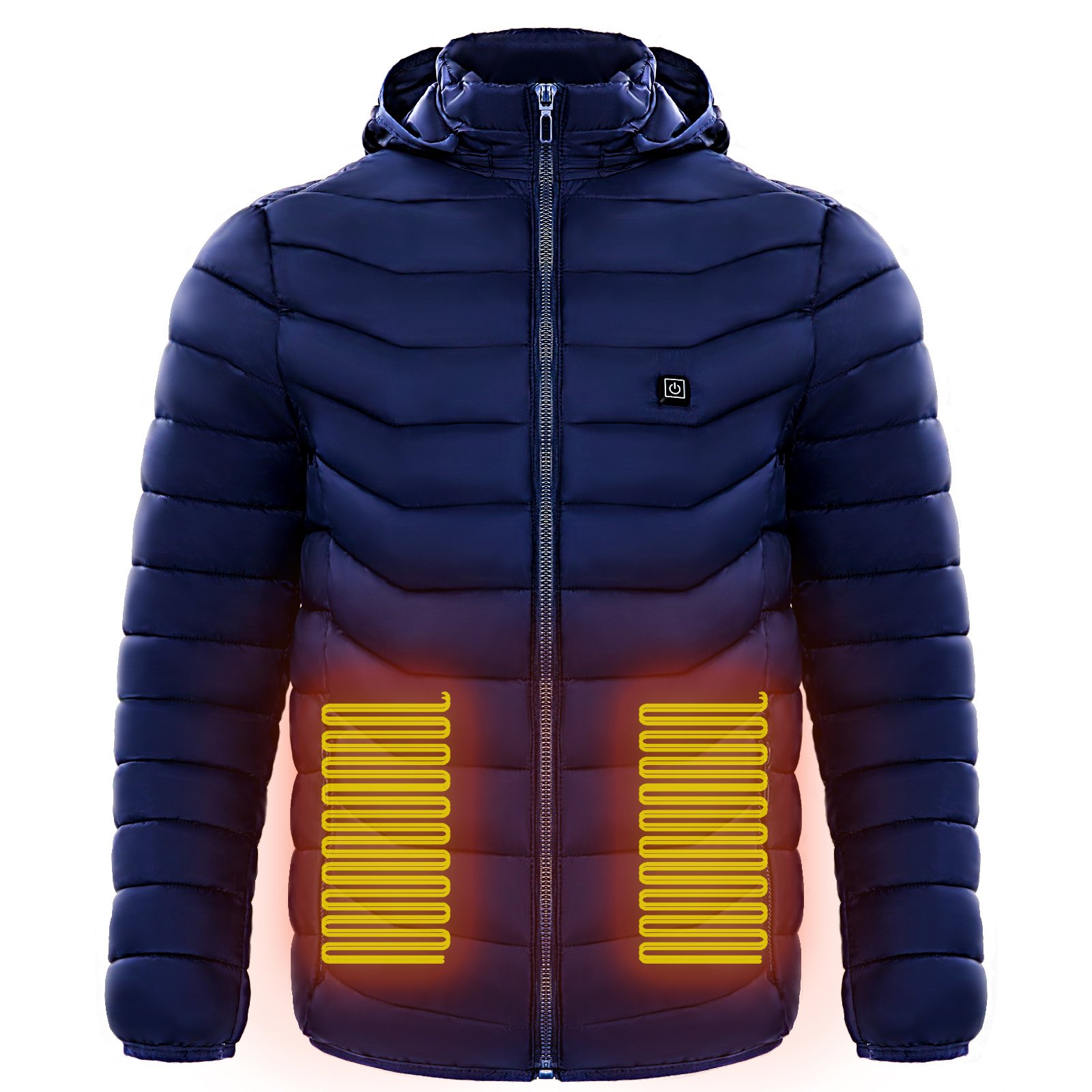 Men Heated Puffer Jacket Electric Heating Coat Insulated Hood Windbreaker 9Heat Zones - Image 9