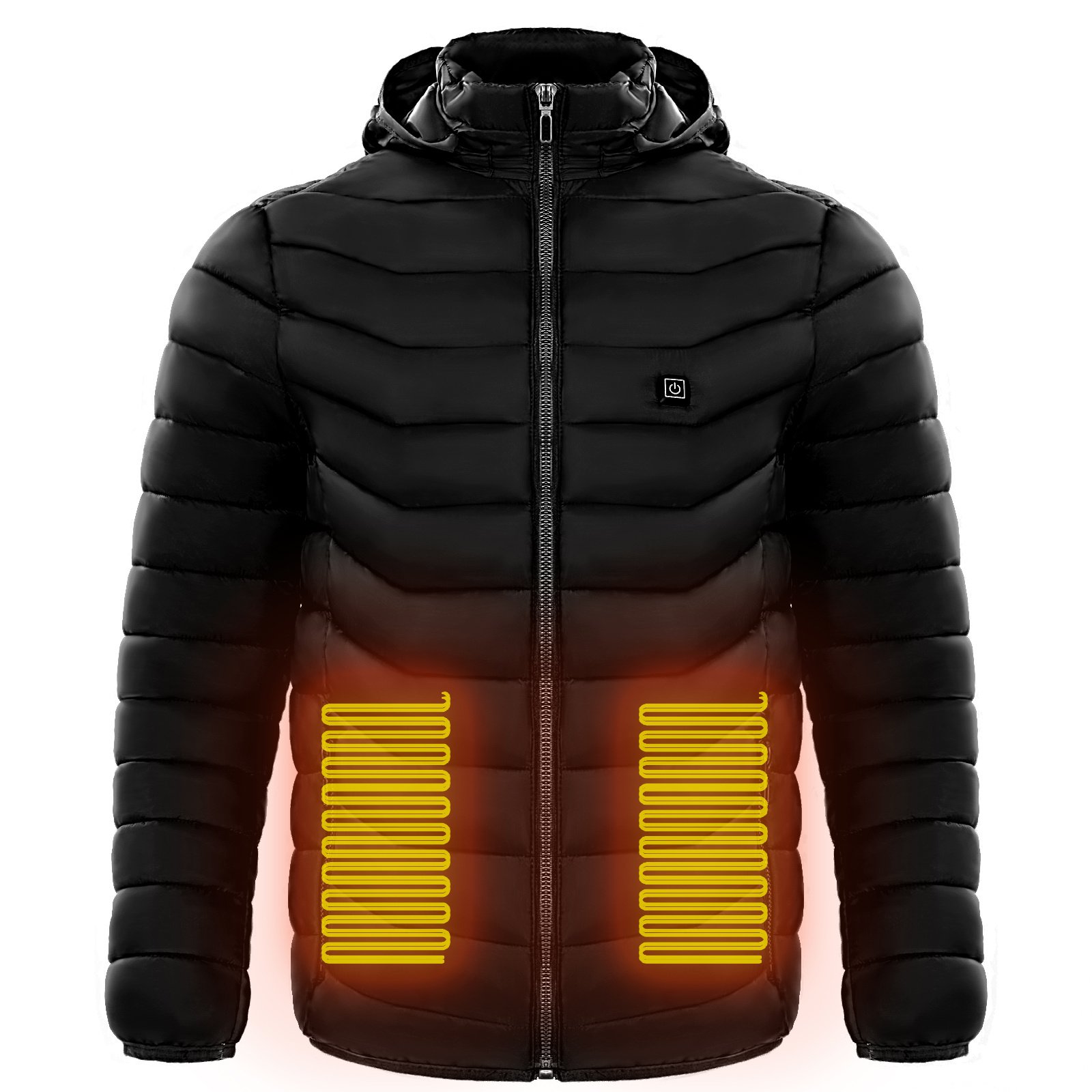 Men Heated Puffer Jacket Electric Heating Coat Insulated Hood Windbreaker 9Heat Zones - Image 8