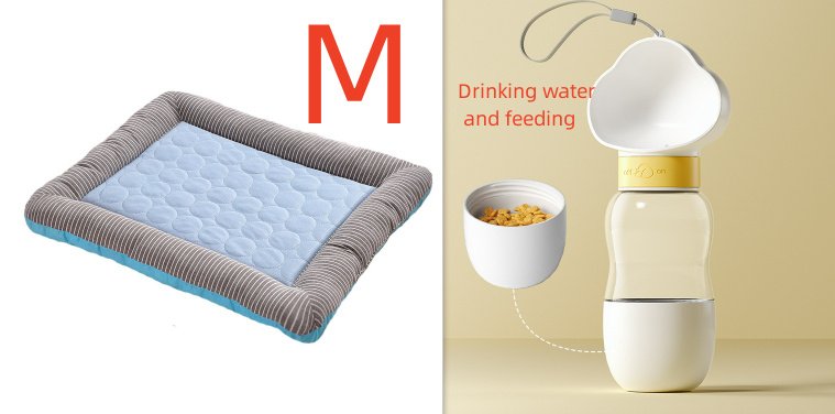 Pet Cooling Pad Bed For Dogs Cats Puppy Kitten Cool Mat Pet Blanket Ice Silk Material Soft For Summer Sleeping Blue Breathable - Image 2